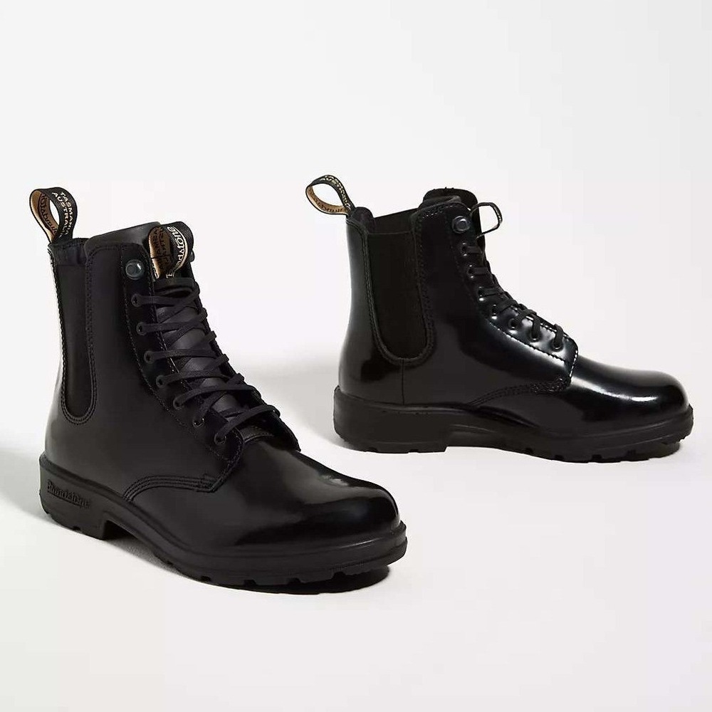 Blundstone Lace‎ Up Gore Boots Black Leather Chelsea Style Women Size 4 Grunge
